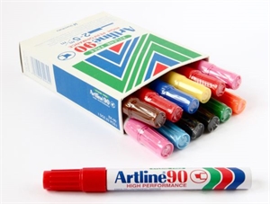 Artline Marker 90 5.0 assorted colors